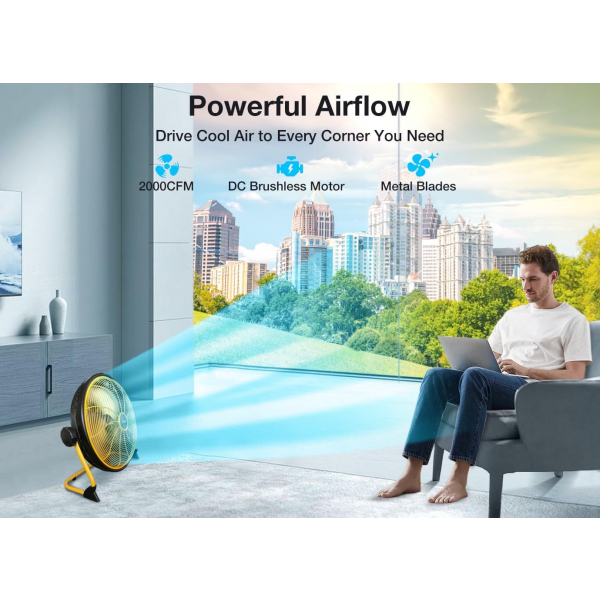 Geek Aire Battery Operated Fan (16 inch)