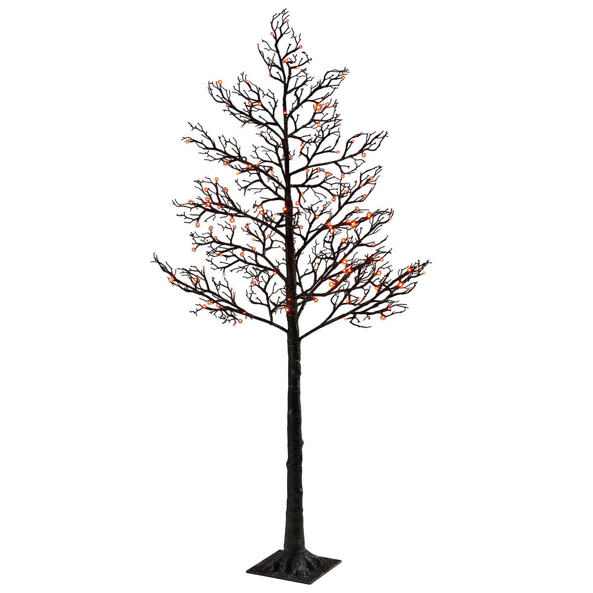 LED Black Glitter Twig Tree (6 ft.) - Essential Liquidations